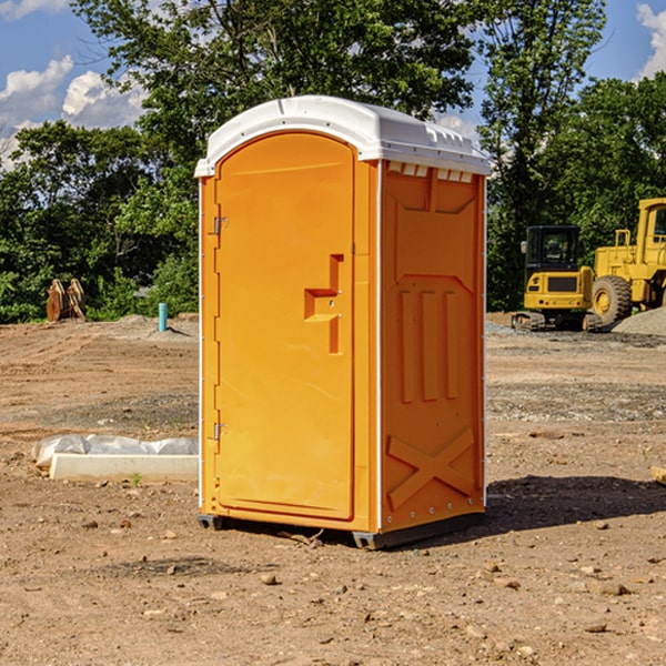 how often are the portable restrooms cleaned and serviced during a rental period in Coden AL